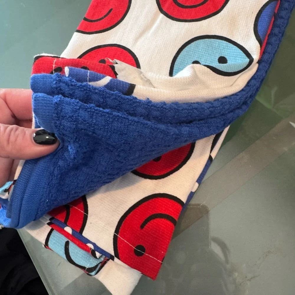 Set of 3 Patriotic colors,Smiley Face Kitchen Towels😊super soft & absorbent!